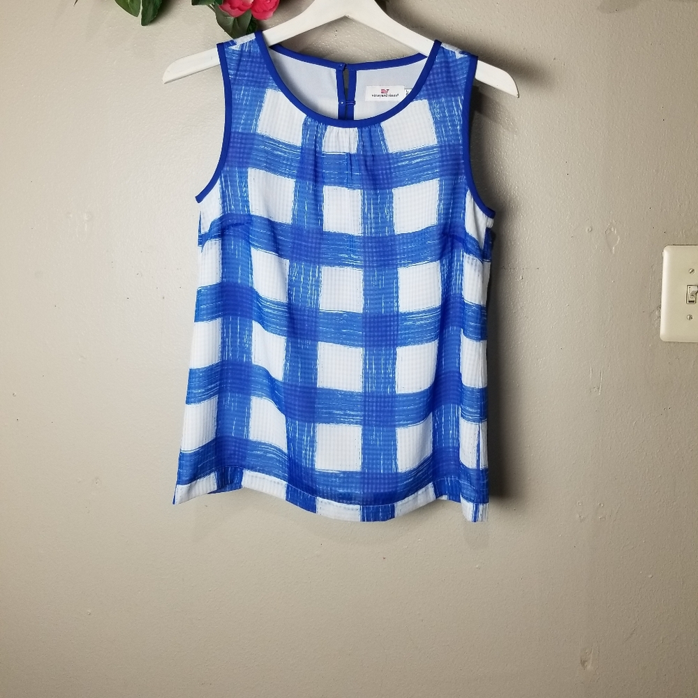 Vineyard Vines  checkered sleeveless top size 00